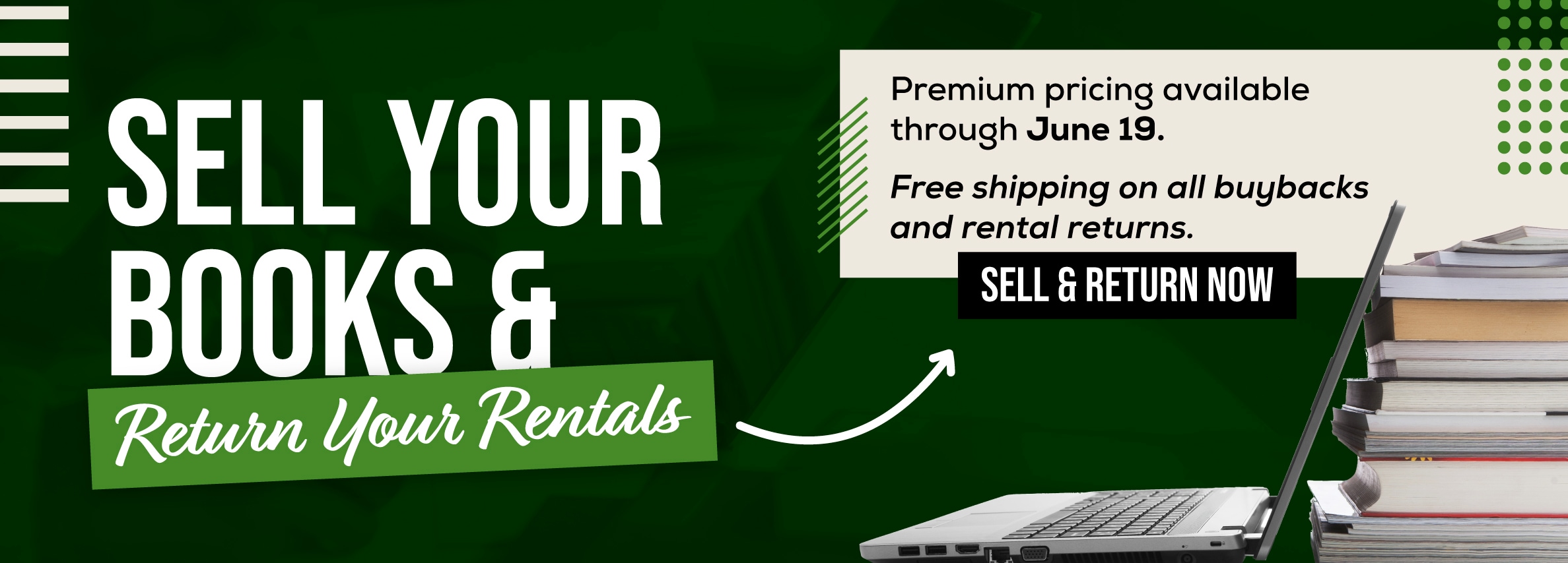 Sell your textbooks! Premium pricing available through June 19. Sell now.