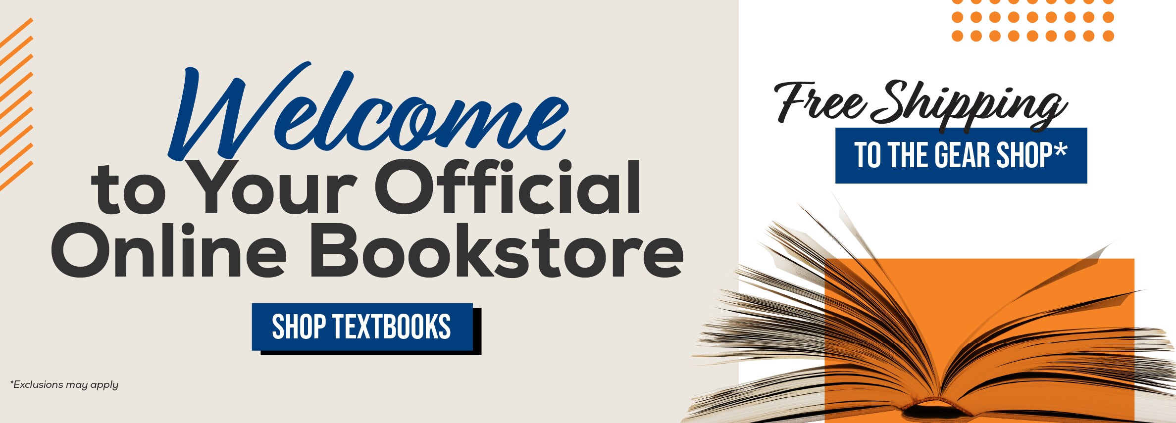 Welcome to your official online bookstore. Shop textbooks. Free shipping to the Gear Shop!* *Exclusions may apply