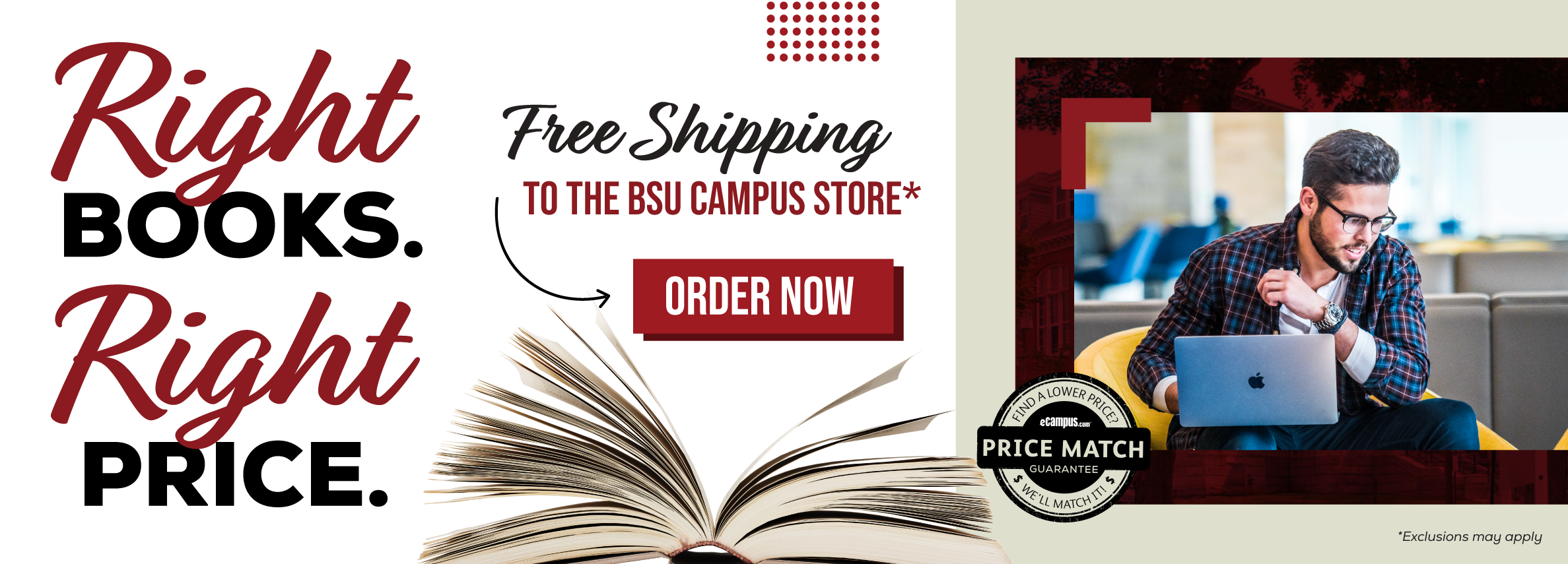 Ready to Order Free Shipping to the BSU Campus Store