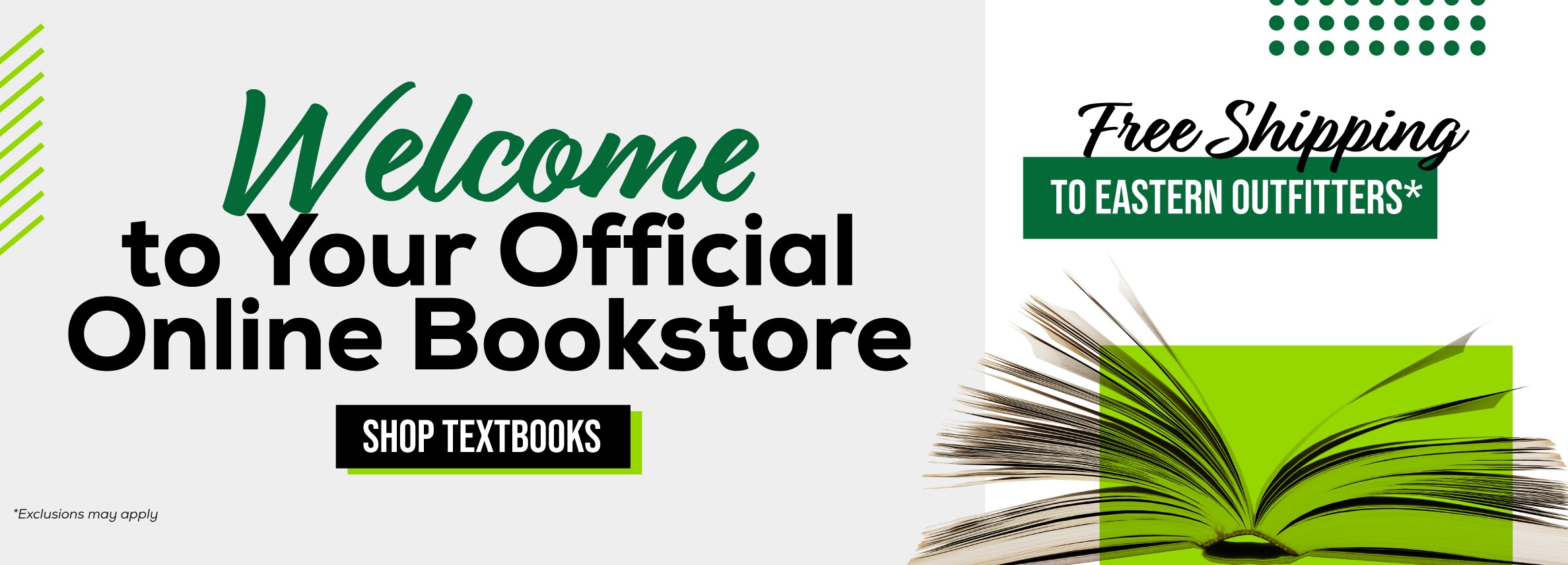Welcome to Your Official Online Bookstore. Free Shipping to the Eastern Outfitters. Shop Textbooks.
