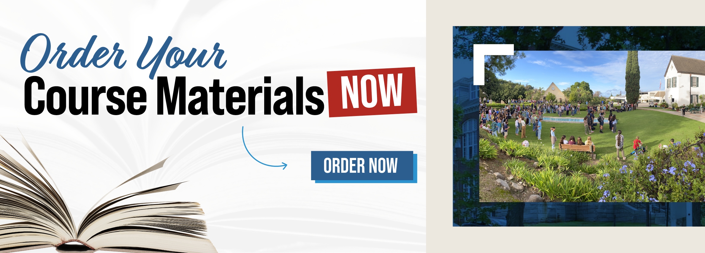 Order your course materials now! Order now.