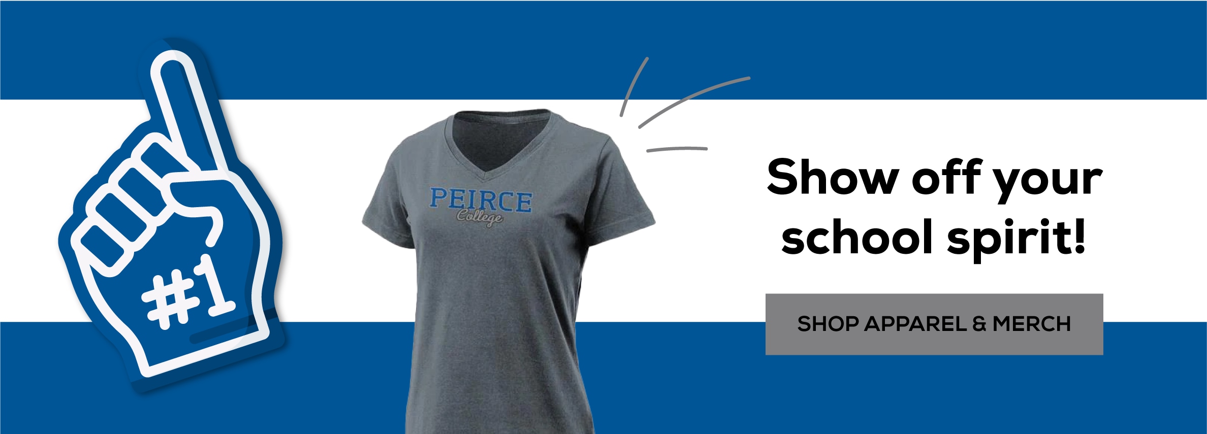 Show off your school spirit! Shop apparel and merch.