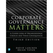 Corporate Governance Matters,9780136660026