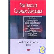 New Issues in Corporate Governance