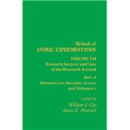 Methods of Animal Experimentation: Research Surgery and Care of the Research Animal, Part A : Patient Care, Vascular Access, and Telemetry