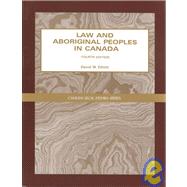 Law and Aboriginal Peoples in Canada