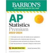 AP Statistics Premium, 2023-2024: 9 Practice Tests + Comprehensive Review + Online Practice,9781506280097