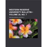 Western Reserve University Bulletin