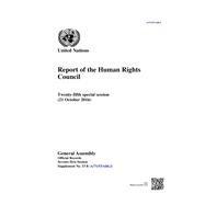 Report of the Human Rights Council Twenty-fifth special session (21 October 2016)