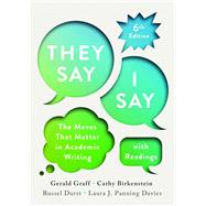 They Say / I Say with Readings 6E W/RD REG CR