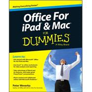 Office for Ipad and MAC for Dummies