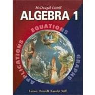 Algebra 1, Grades 9-12: Mcdougal Littell High School Math