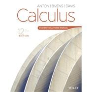 Calculus, Student Solutions Manual