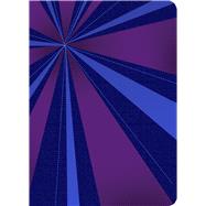 RVR 1960 Biblia Compacta Letra Grande, rayos de azul/violeta símil piel