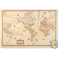 Antique Style World Wall Map: 50