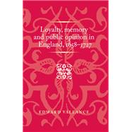Loyalty, memory and public opinion in England, 1658–1727