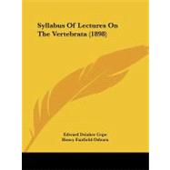 Syllabus of Lectures on the Vertebrata