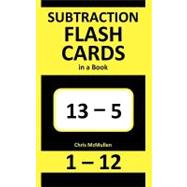 Subtraction Flash Cards in a Book
