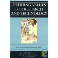 Defining Values for Research and Technology The University's Changing Role