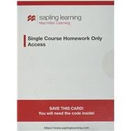 Sapling Learning Online Homework - One Semester Access- GenChem
