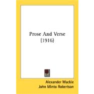 Prose And Verse