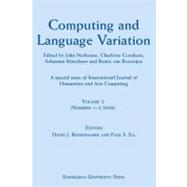 Computing and Language Variation International Journal of Humanities and Arts Computing Volume 2