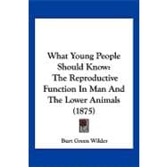 What Young People Should Know : The Reproductive Function in Man and the Lower Animals (1875)