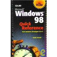 Microsoft Windows 98 Quick Reference