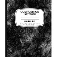 Black Marble Unruled Composition Notebook
