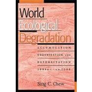 World Ecological Degradation Accumulation, Urbanization, and Deforestation, 3000BC-AD2000