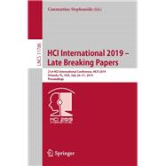Hci International 2019 – Late Breaking Papers
