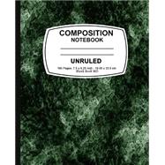 Green Marble Unruled Composition Notebook