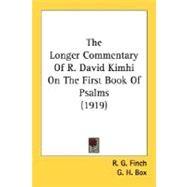 The Longer Commentary Of R. David Kimhi On The First Book Of Psalms