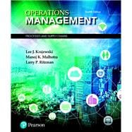 Operations Management Processes and Supply Chains Plus MyLab Operations Management with Pearson eText -- Access Card Package