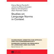 Studies on Language Norms in Context