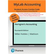 Horngren's Accounting -- MyLab Math with Pearson eText   Print Combo Access Code
