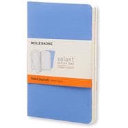 Moleskine Volant Journal (Set of 2), Pocket, Ruled, Powder Blue, Royal Blue, Soft Cover (3.5 x 5.5)