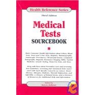 Medical Tests Sourcebook : Basic Consumer Health Information about X-Rays, Blood Tests, Stool and Urine Tests, Biopsies, Mammography, Endoscopic Procedures, Ultrasound Exams, Computed Tomography, Magnetic Resonance Imaging (Mri), Nuclear Medicine, Genetic Testing, Home-Use Tests, and More: Along wit