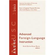 Advanced Foreign Language Learning, 2003 AAUSC Volume