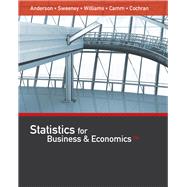 XLSTAT Education Edition for Anderson/Sweeney/Williams/Camm/Cochran's Statistics for Business & Economics