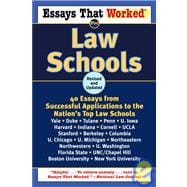 Essays That Worked for Law Schools (Revised) 40 Essays from Successful Applications to the Nation's Top Law Schools
