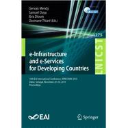 e-Infrastructure and e-Services for Developing Countries