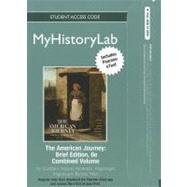 MyHistoryLab Pegasus with Pearson eText -- Standalone Access Card -- for The American Journey Brief,Combined