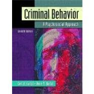 Criminal Behavior : A Psychological Approach