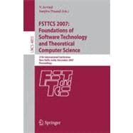FSTTCS 2007: Foundations of Software Technology and Theoretical Computer Science : 27th International Conference, New Delhi, India, December 12-14, 2007, Proceedings