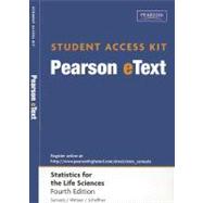 StatCrunch with Pearson eText -- Access Card -- for Statistics for the Life Sciences
