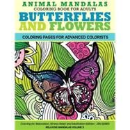 Animal Mandala Coloring Book for Adults Butterflies and Flowers Coloring Page