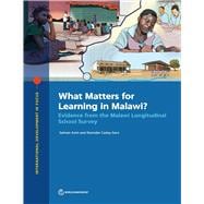 What Matters for Learning in Malawi? Evidence from the Malawi Longitudinal School Survey