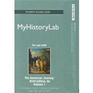 NEW MyHistoryLab Student Access Code Card for The American Journey Volume 1(standalone)