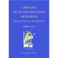 Critique De La Destruction Creatrice